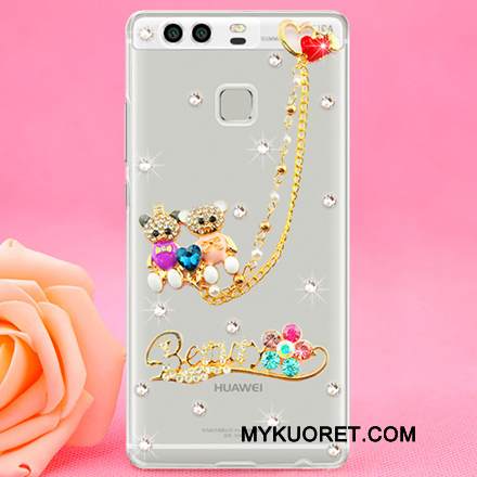 Kuori Huawei P9 Strassi Ohut Kova, Kotelo Huawei P9 Suojaus Trendi Punainen