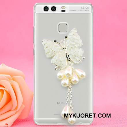 Kuori Huawei P9 Strassi Ohut Kova, Kotelo Huawei P9 Suojaus Trendi Punainen