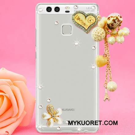 Kuori Huawei P9 Strassi Ohut Kova, Kotelo Huawei P9 Suojaus Trendi Punainen