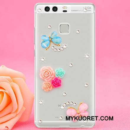 Kuori Huawei P9 Strassi Ohut Kova, Kotelo Huawei P9 Suojaus Trendi Punainen