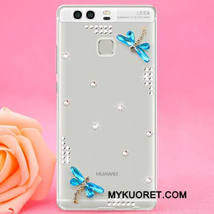 Kuori Huawei P9 Strassi Ohut Kova, Kotelo Huawei P9 Suojaus Trendi Punainen