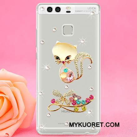 Kuori Huawei P9 Strassi Ohut Kova, Kotelo Huawei P9 Suojaus Trendi Punainen