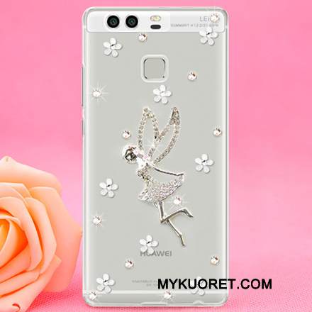 Kuori Huawei P9 Strassi Ohut Kova, Kotelo Huawei P9 Suojaus Trendi Punainen