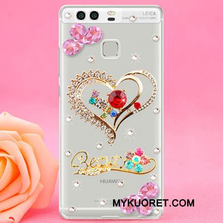 Kuori Huawei P9 Strassi Ohut Kova, Kotelo Huawei P9 Suojaus Trendi Punainen