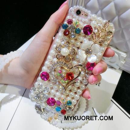 Kuori Huawei P9 Suojaus Ripustettavat Koristeet Kukka, Kotelo Huawei P9 Strassi Puhelimen Kuoret Trendi