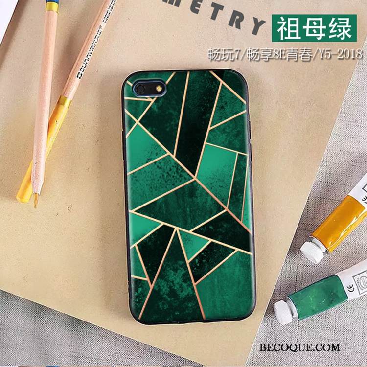 Kuori Huawei Y5 2018 Pehmeä Neste Nuoret Puhelimen Kuoret, Kotelo Huawei Y5 2018 Suojaus Murtumaton Violetti