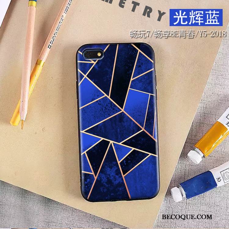 Kuori Huawei Y5 2018 Pehmeä Neste Nuoret Puhelimen Kuoret, Kotelo Huawei Y5 2018 Suojaus Murtumaton Violetti