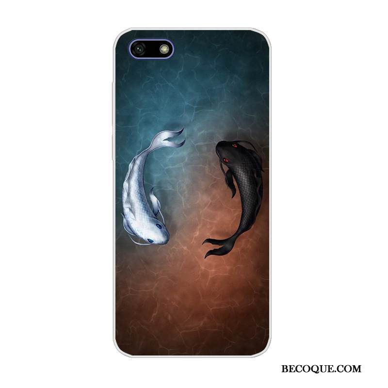 Kuori Huawei Y5 2018 Silikoni Murtumaton Valkoinen, Kotelo Huawei Y5 2018 Pehmeä Neste Puhelimen Kuoret