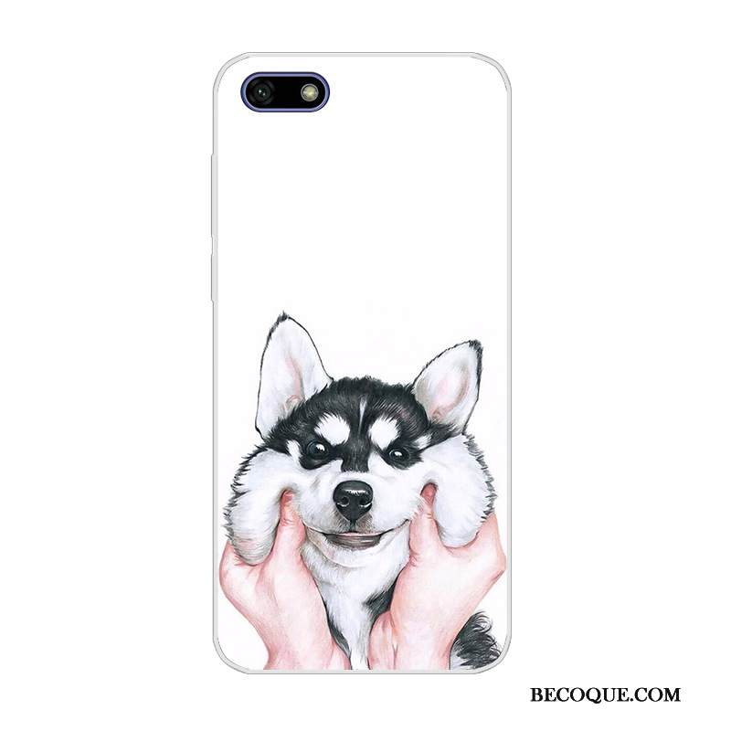 Kuori Huawei Y5 2018 Silikoni Murtumaton Valkoinen, Kotelo Huawei Y5 2018 Pehmeä Neste Puhelimen Kuoret