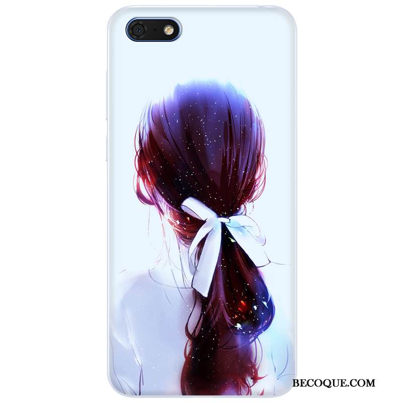 Kuori Huawei Y5 2018 Suojaus Puhelimen Kuoret Murtumaton, Kotelo Huawei Y5 2018 Pehmeä Neste Läpinäkyvä Sininen