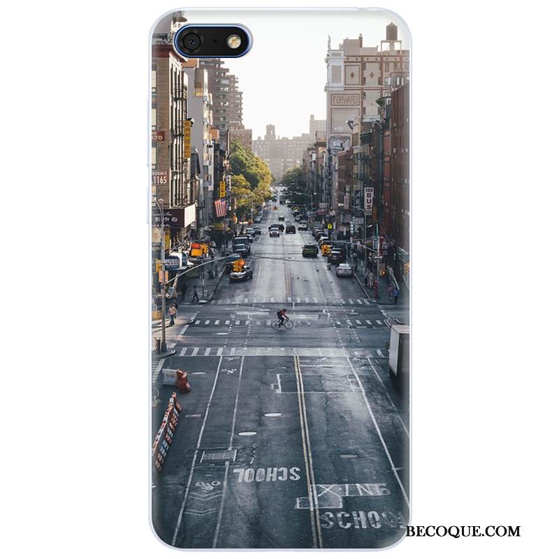 Kuori Huawei Y5 2018 Suojaus Puhelimen Kuoret Murtumaton, Kotelo Huawei Y5 2018 Pehmeä Neste Läpinäkyvä Sininen