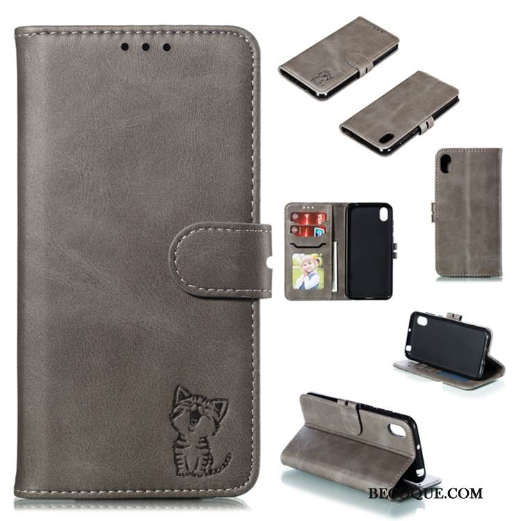 Kuori Huawei Y5 2019 Nahka Puhelimen Kuoret, Kotelo Huawei Y5 2019 Kuoret