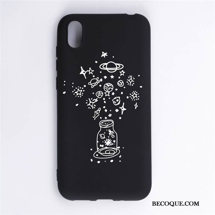 Kuori Huawei Y5 2019 Sarjakuva Ripustettavat Koristeet Musta, Kotelo Huawei Y5 2019 Suojaus Murtumaton Puhelimen Kuoret