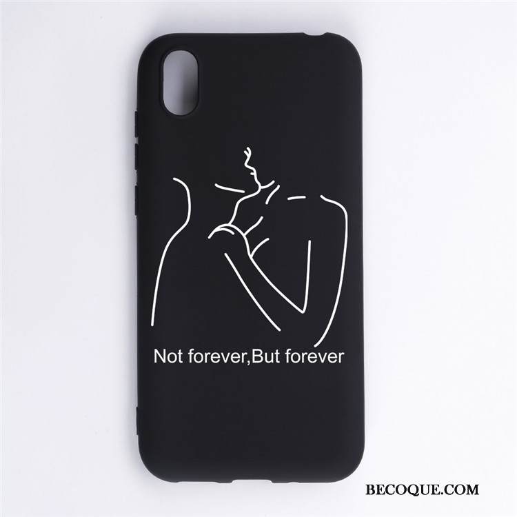 Kuori Huawei Y5 2019 Sarjakuva Ripustettavat Koristeet Musta, Kotelo Huawei Y5 2019 Suojaus Murtumaton Puhelimen Kuoret