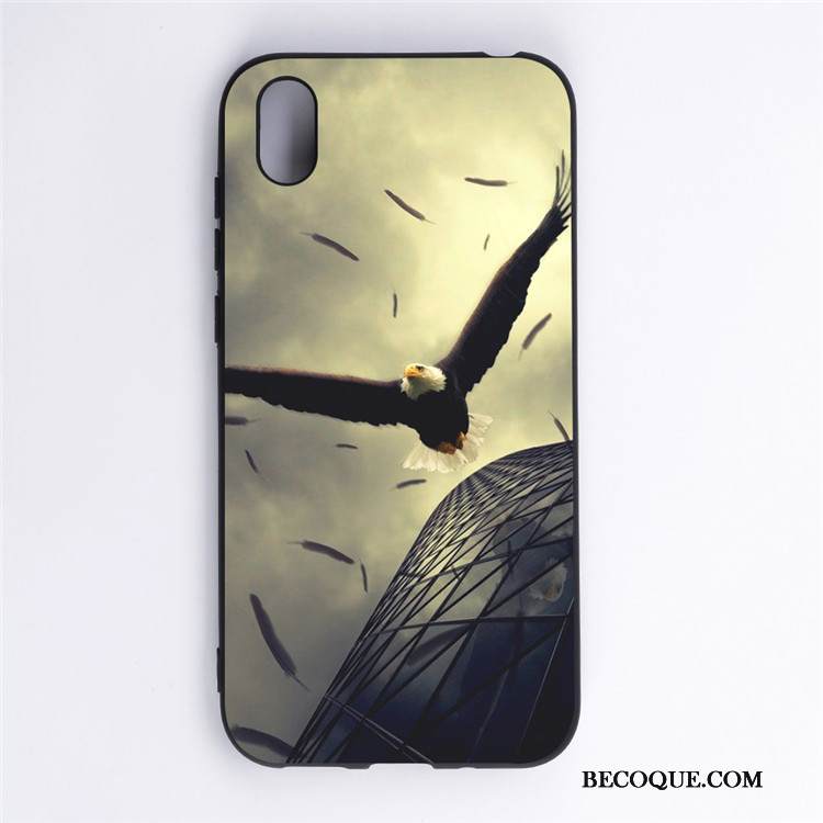 Kuori Huawei Y5 2019 Sarjakuva Ripustettavat Koristeet Musta, Kotelo Huawei Y5 2019 Suojaus Murtumaton Puhelimen Kuoret