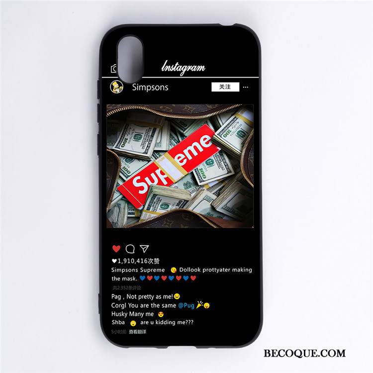 Kuori Huawei Y5 2019 Sarjakuva Ripustettavat Koristeet Musta, Kotelo Huawei Y5 2019 Suojaus Murtumaton Puhelimen Kuoret