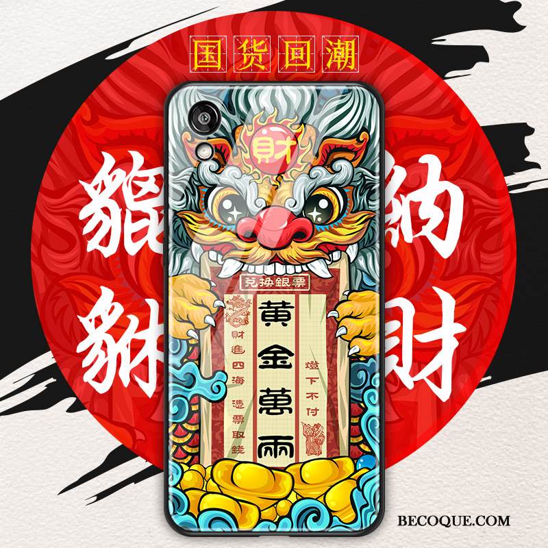 Kuori Huawei Y5 2019 Suojaus Punainen Rikkaus, Kotelo Huawei Y5 2019 Lasi Kiinalainen Tyyli