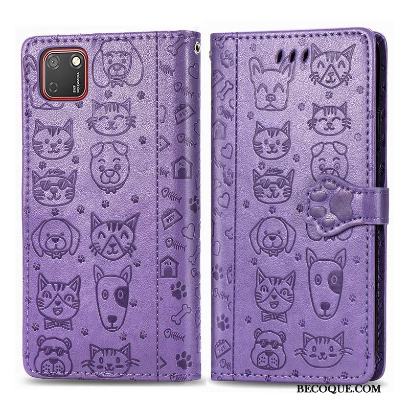 Kuori Huawei Y5p Kohokuviointi Kukka Koira, Kotelo Huawei Y5p Suojaus Vihreä Puhelimen Kuoret