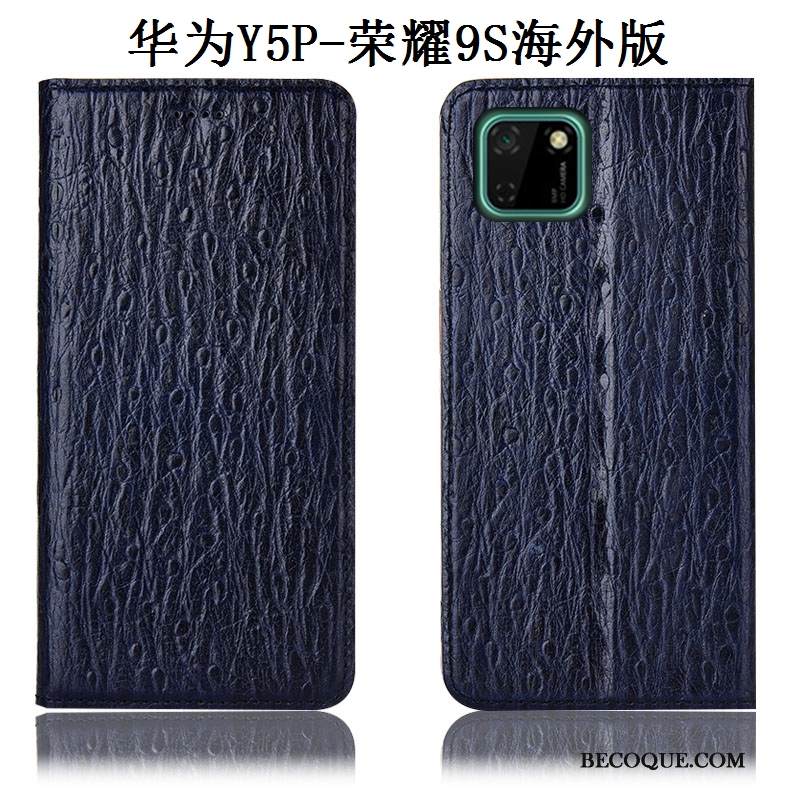 Kuori Huawei Y5p Nahka Kukkakuvio Musta, Kotelo Huawei Y5p Suojaus Puhelimen Kuoret Murtumaton