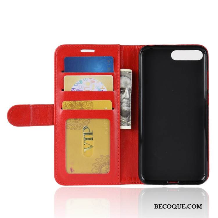 Kuori Huawei Y6 2018 Nahka Musta Puhelimen Kuoret, Kotelo Huawei Y6 2018 Suojaus