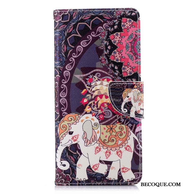 Kuori Huawei Y6 2018 Nahka Sininen Murtumaton, Kotelo Huawei Y6 2018 Suojaus