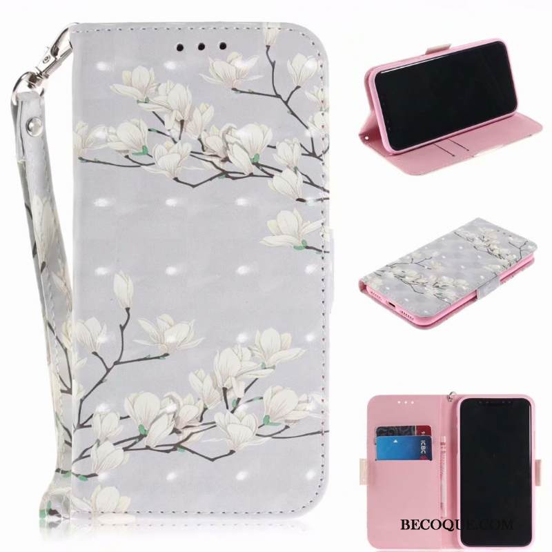 Kuori Huawei Y6 2018 Nahka Sininen Murtumaton, Kotelo Huawei Y6 2018 Suojaus