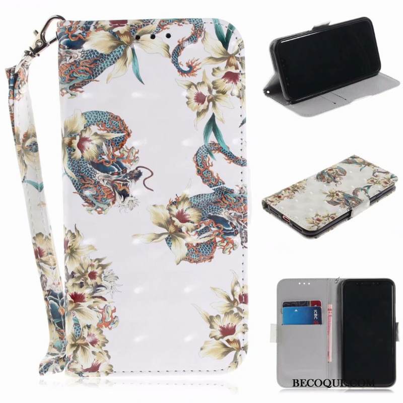 Kuori Huawei Y6 2018 Nahka Sininen Murtumaton, Kotelo Huawei Y6 2018 Suojaus