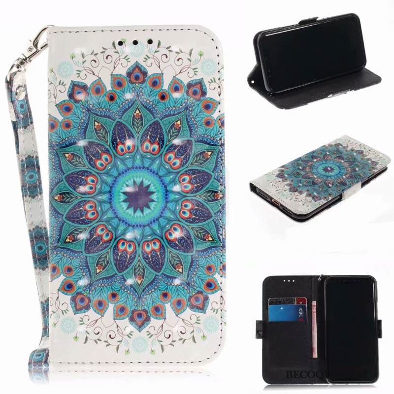 Kuori Huawei Y6 2018 Nahka Sininen Murtumaton, Kotelo Huawei Y6 2018 Suojaus