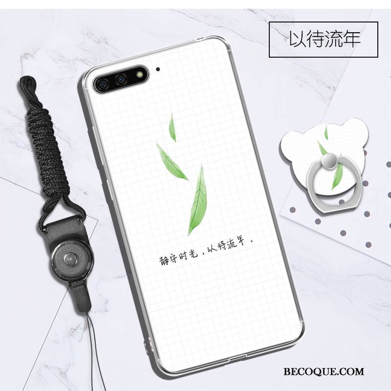 Kuori Huawei Y6 2018 Silikoni Puhelimen Kuoret Violetti, Kotelo Huawei Y6 2018 Ripustettava Kaula