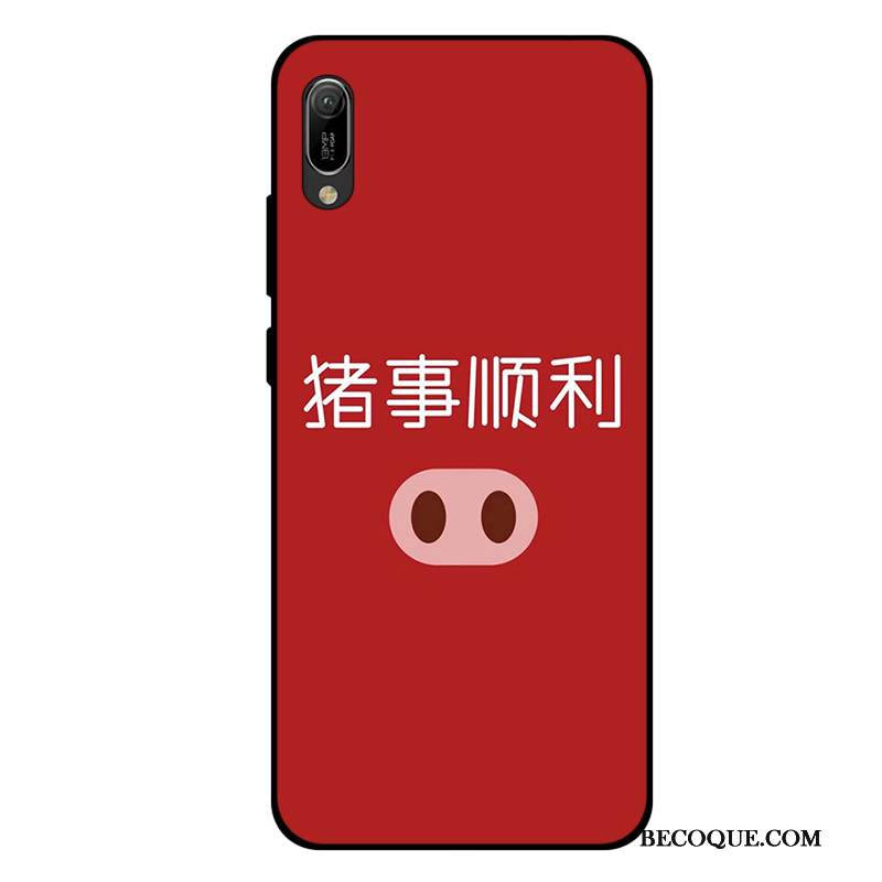 Kuori Huawei Y6 2019 Laukut Rakastunut Valkoinen, Kotelo Huawei Y6 2019 Pehmeä Neste Puhelimen Kuoret