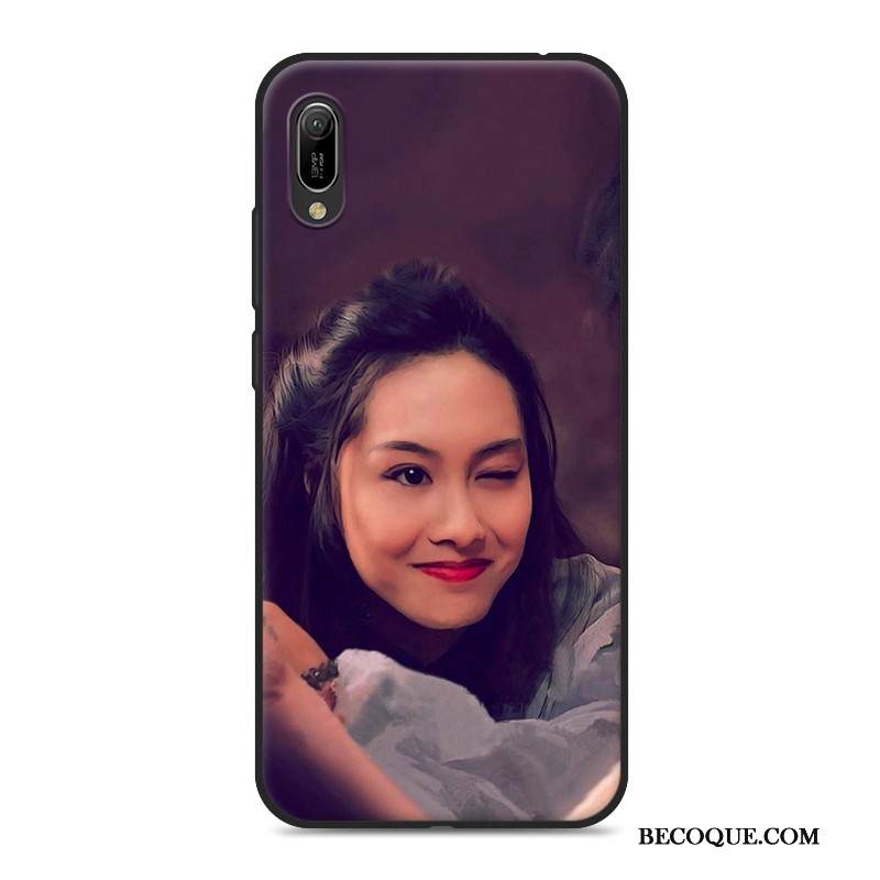 Kuori Huawei Y6 2019 Luova Puhelimen Kuoret Musta, Kotelo Huawei Y6 2019 Pehmeä Neste Rakastunut