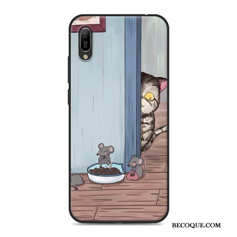 Kuori Huawei Y6 2019 Luova Puhelimen Kuoret Musta, Kotelo Huawei Y6 2019 Pehmeä Neste Rakastunut