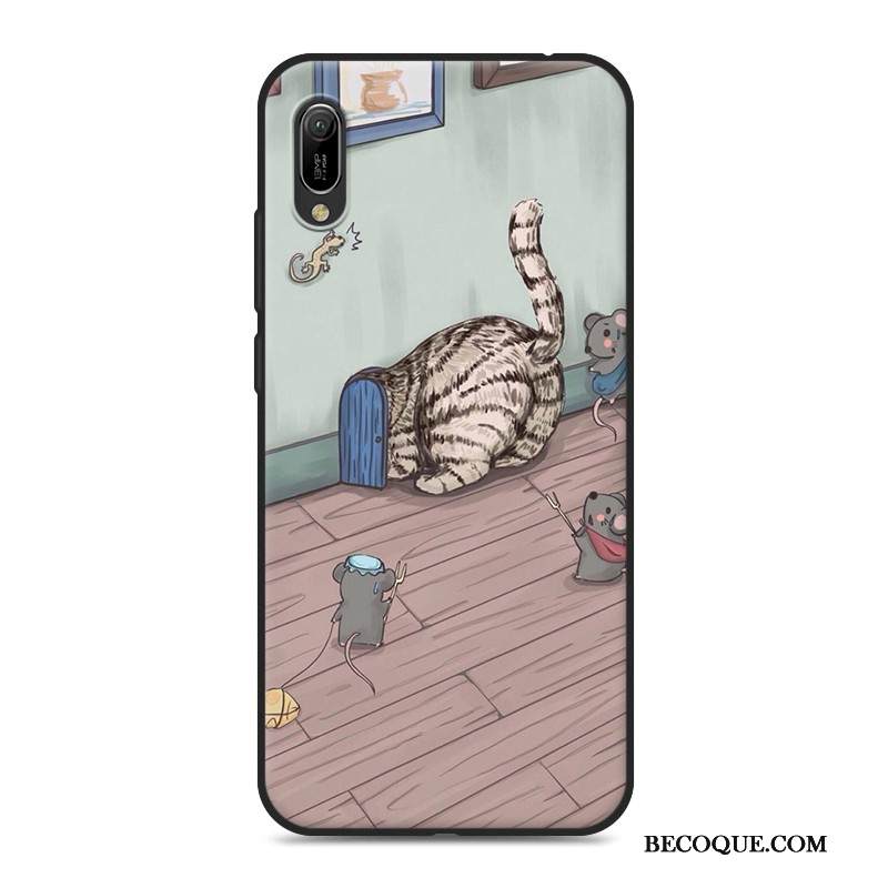 Kuori Huawei Y6 2019 Luova Puhelimen Kuoret Musta, Kotelo Huawei Y6 2019 Pehmeä Neste Rakastunut