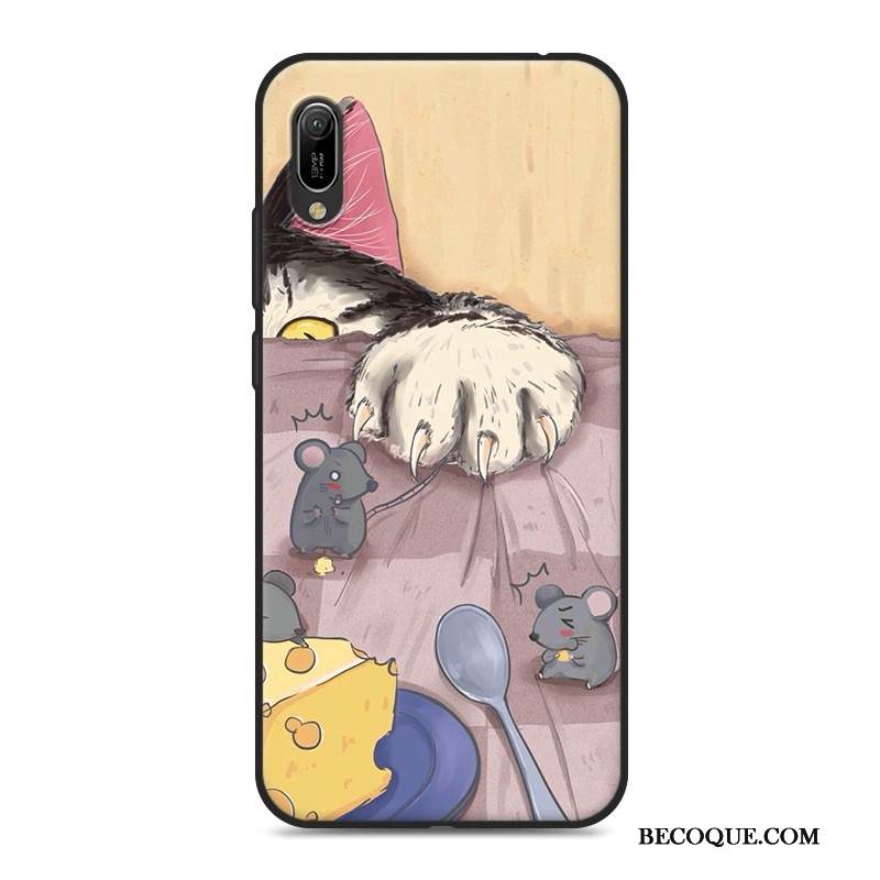 Kuori Huawei Y6 2019 Luova Puhelimen Kuoret Musta, Kotelo Huawei Y6 2019 Pehmeä Neste Rakastunut