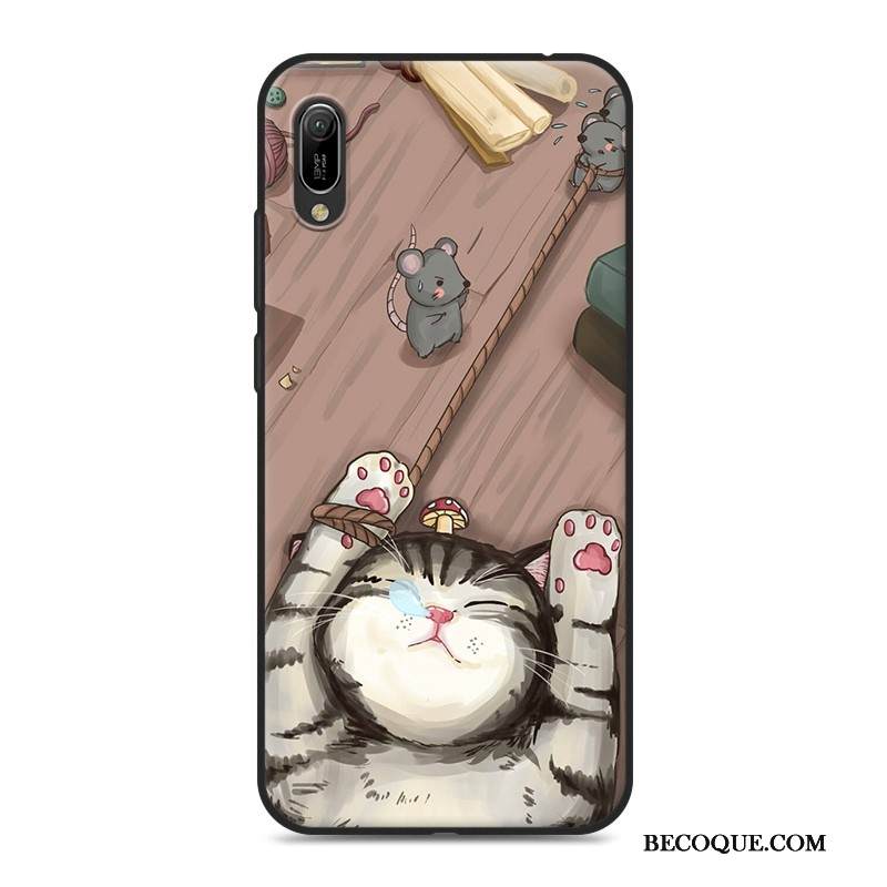 Kuori Huawei Y6 2019 Luova Puhelimen Kuoret Musta, Kotelo Huawei Y6 2019 Pehmeä Neste Rakastunut