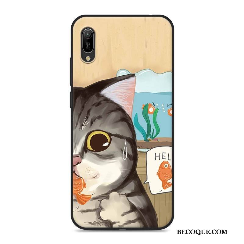 Kuori Huawei Y6 2019 Luova Puhelimen Kuoret Musta, Kotelo Huawei Y6 2019 Pehmeä Neste Rakastunut