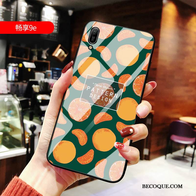 Kuori Huawei Y6 2019 Pehmeä Neste Muokata Lasi, Kotelo Huawei Y6 2019 Laukut Net Red Murtumaton