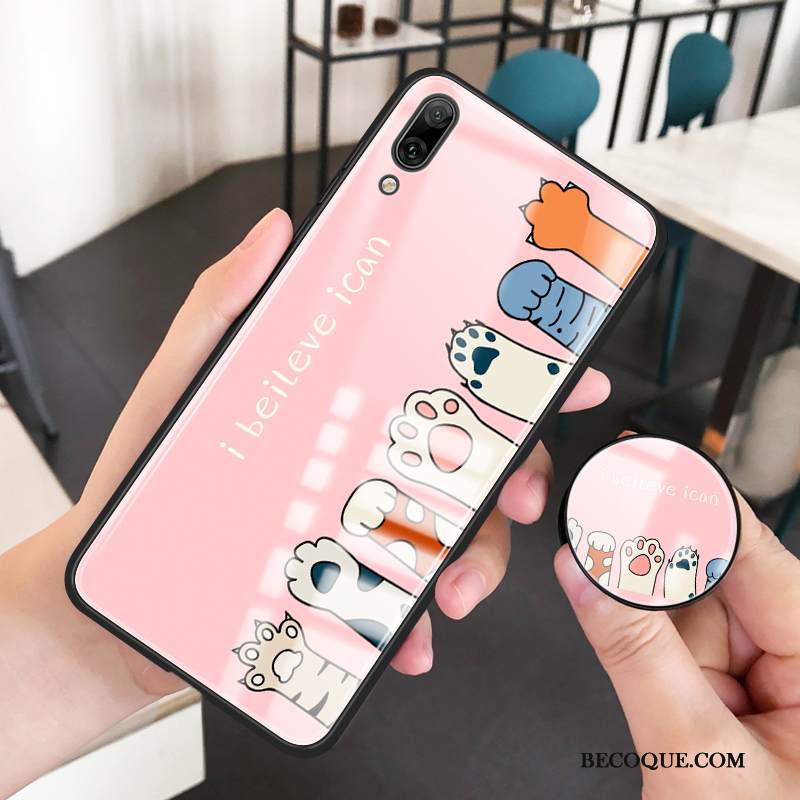 Kuori Huawei Y6 2019 Pehmeä Neste Murtumaton Net Red, Kotelo Huawei Y6 2019 Laukut Jauhe Puhelimen Kuoret