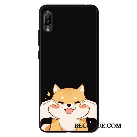 Kuori Huawei Y6 2019 Pehmeä Neste Puhelimen Kuoret Leimahtaa, Kotelo Huawei Y6 2019 Sarjakuva Pesty Suede Sideharso