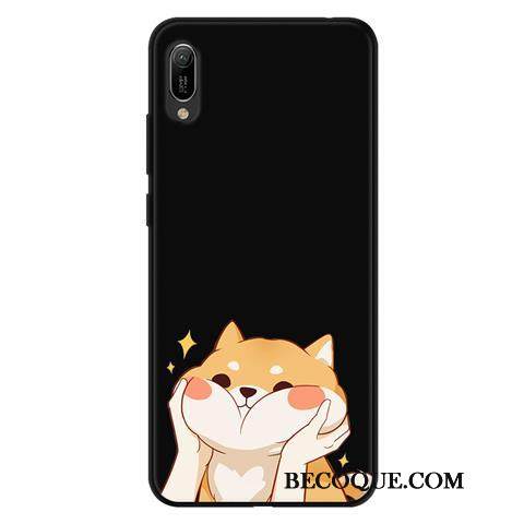 Kuori Huawei Y6 2019 Pehmeä Neste Puhelimen Kuoret Leimahtaa, Kotelo Huawei Y6 2019 Sarjakuva Pesty Suede Sideharso