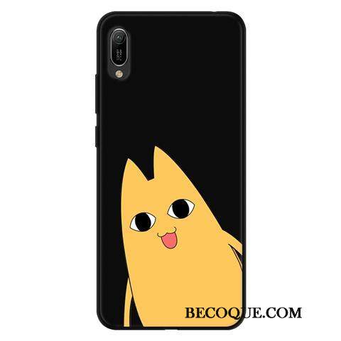 Kuori Huawei Y6 2019 Pehmeä Neste Puhelimen Kuoret Leimahtaa, Kotelo Huawei Y6 2019 Sarjakuva Pesty Suede Sideharso