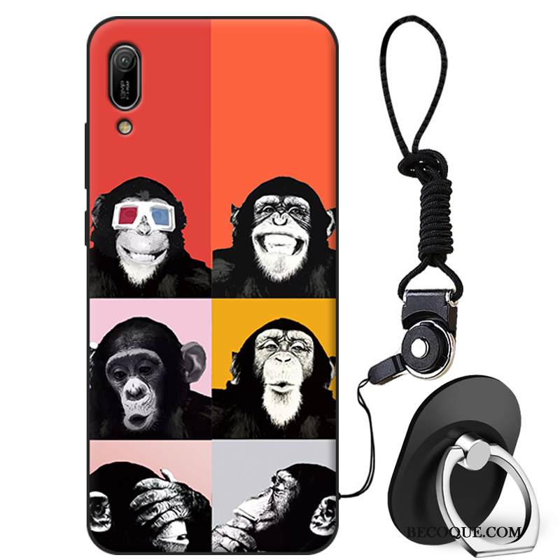 Kuori Huawei Y6 2019 Silikoni Persoonallisuus Murtumaton, Kotelo Huawei Y6 2019 Luova Sininen Puhelimen Kuoret