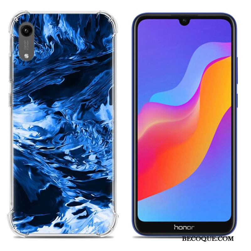 Kuori Huawei Y6 2019 Silikoni Puhelimen Kuoret Murtumaton, Kotelo Huawei Y6 2019 Pehmeä Neste Kukkakuvio Vihreä