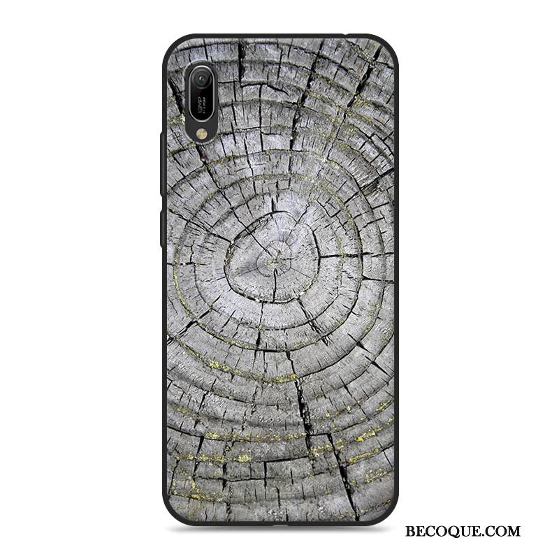 Kuori Huawei Y6 2019 Suojaus Harmaa Persoonallisuus, Kotelo Huawei Y6 2019 Puulajit Puhelimen Kuoret