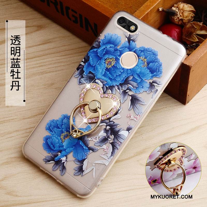 Kuori Huawei Y6 Pro 2017 Kohokuviointi Jauhe Läpinäkyvä, Kotelo Huawei Y6 Pro 2017 Maalaus Puhelimen Kuoret