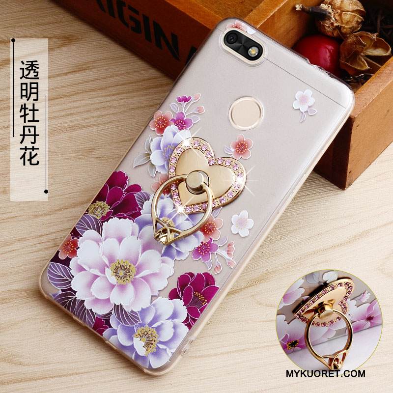 Kuori Huawei Y6 Pro 2017 Kohokuviointi Jauhe Läpinäkyvä, Kotelo Huawei Y6 Pro 2017 Maalaus Puhelimen Kuoret