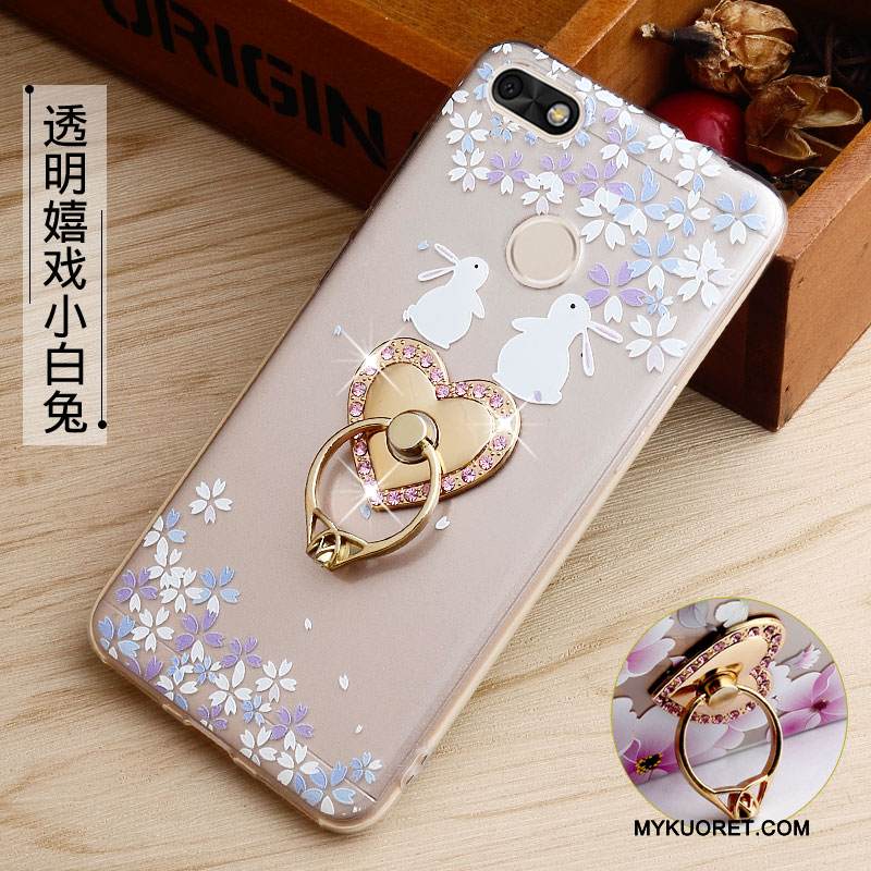 Kuori Huawei Y6 Pro 2017 Kohokuviointi Jauhe Läpinäkyvä, Kotelo Huawei Y6 Pro 2017 Maalaus Puhelimen Kuoret