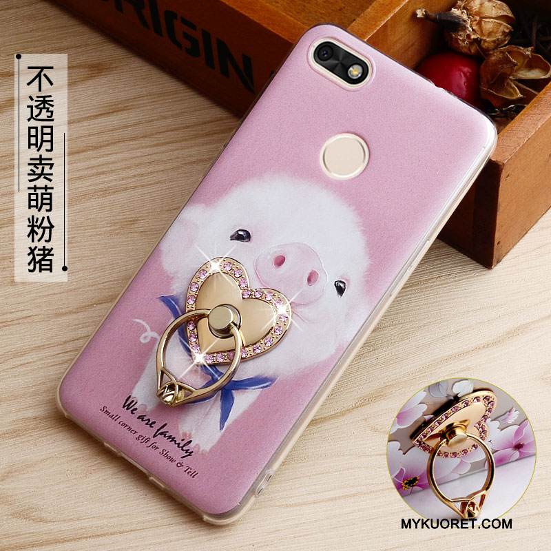 Kuori Huawei Y6 Pro 2017 Kohokuviointi Jauhe Läpinäkyvä, Kotelo Huawei Y6 Pro 2017 Maalaus Puhelimen Kuoret