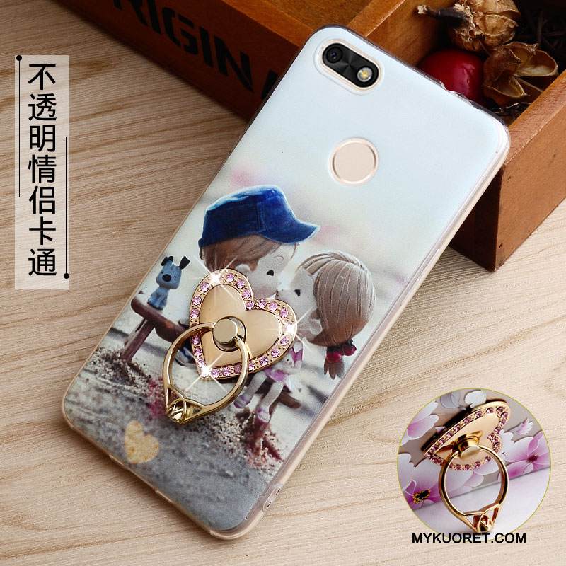 Kuori Huawei Y6 Pro 2017 Kohokuviointi Jauhe Läpinäkyvä, Kotelo Huawei Y6 Pro 2017 Maalaus Puhelimen Kuoret