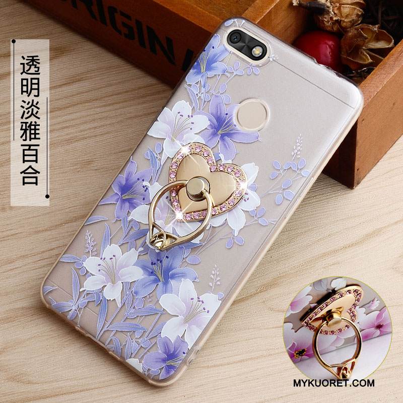 Kuori Huawei Y6 Pro 2017 Kohokuviointi Jauhe Läpinäkyvä, Kotelo Huawei Y6 Pro 2017 Maalaus Puhelimen Kuoret